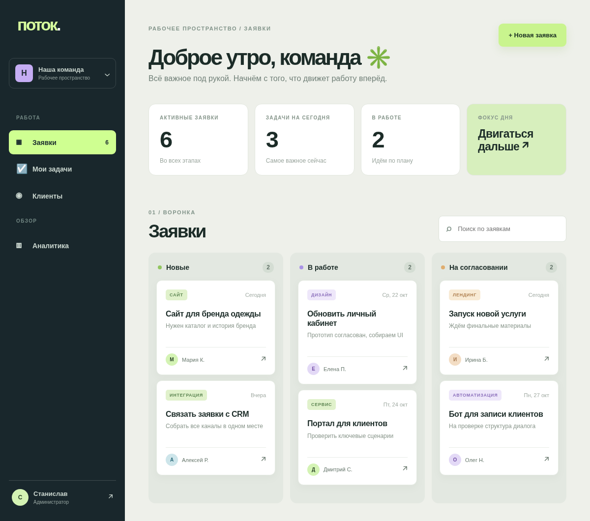 Обложка проекта Поток